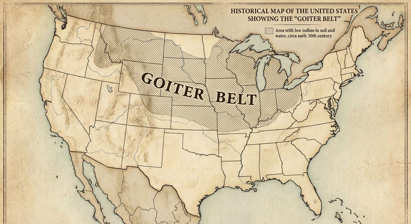 map of the goiter belt
