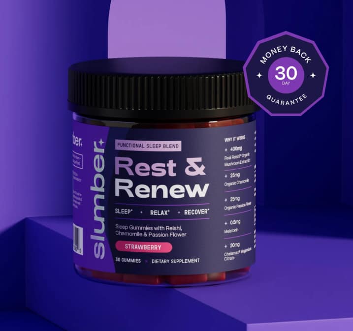 slumber rest & renew mushroom gummies